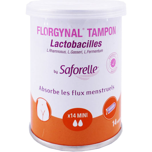 SAFORELLE FLORGYNAL TAMPON LACTOBACILLES MINI X14
